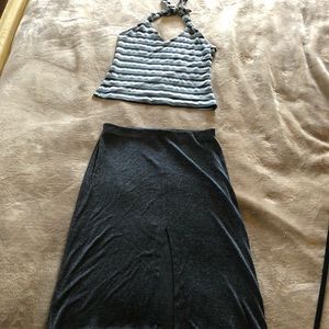 Arden B- Halter top and midi skirt